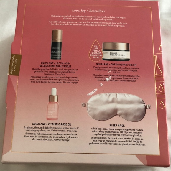 Biossance Love, Joy + Bestsellers 3PC Kit Squalane Oil, Cream & Night Serum NIB - Picture 14 of 16